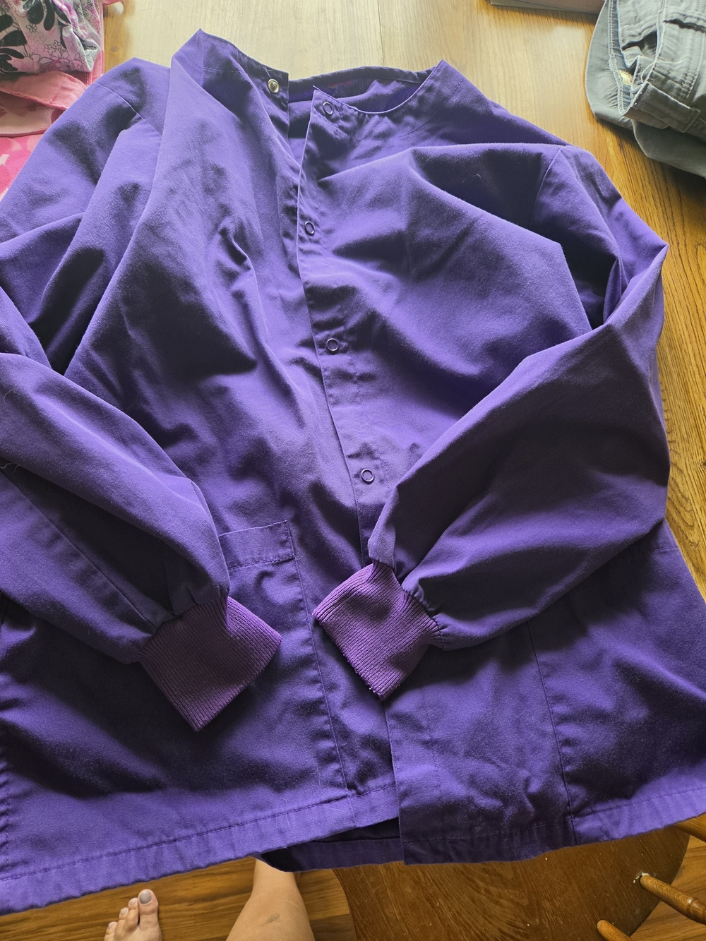 Women's Purple Lightweight Button-Front Jacket